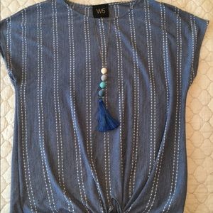 W5 blue, thin material top size M